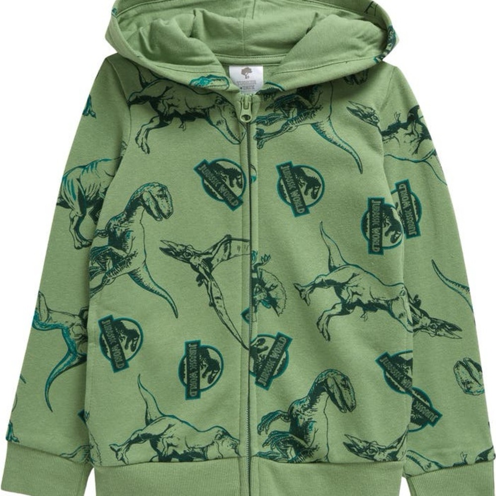 NWT Tucker + Nate (Nordstrom) Green Dinosaur Print Kids Hoodie